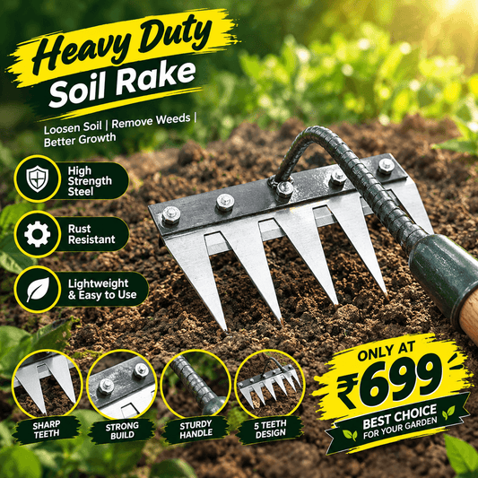5 Teeth Carbon Steel Garden Weeding Tool