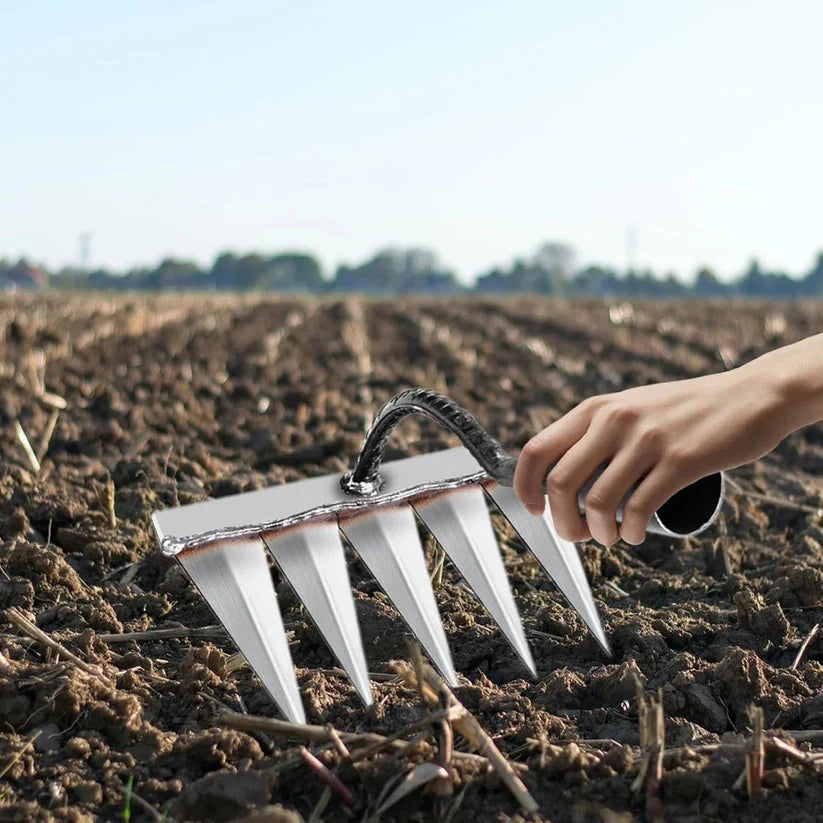 5 Teeth Carbon Steel Garden Weeding Tool
